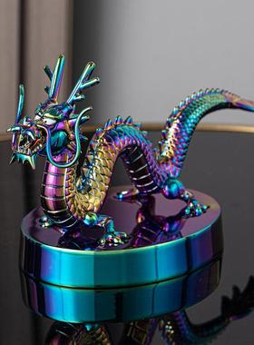 风工艺品吉UAM件物生肖龙虎牛马鹰家居摆办公室书房国高档龙年摆