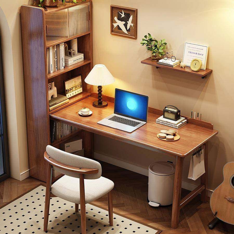 实木转角书桌书架一体桌书柜组电合学习桌生180用脑桌家拐学角工,淘宝优惠券,粉丝福利购,淘宝优惠卷