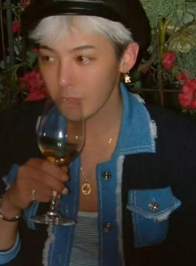 权志龙GD同款双人字母项链