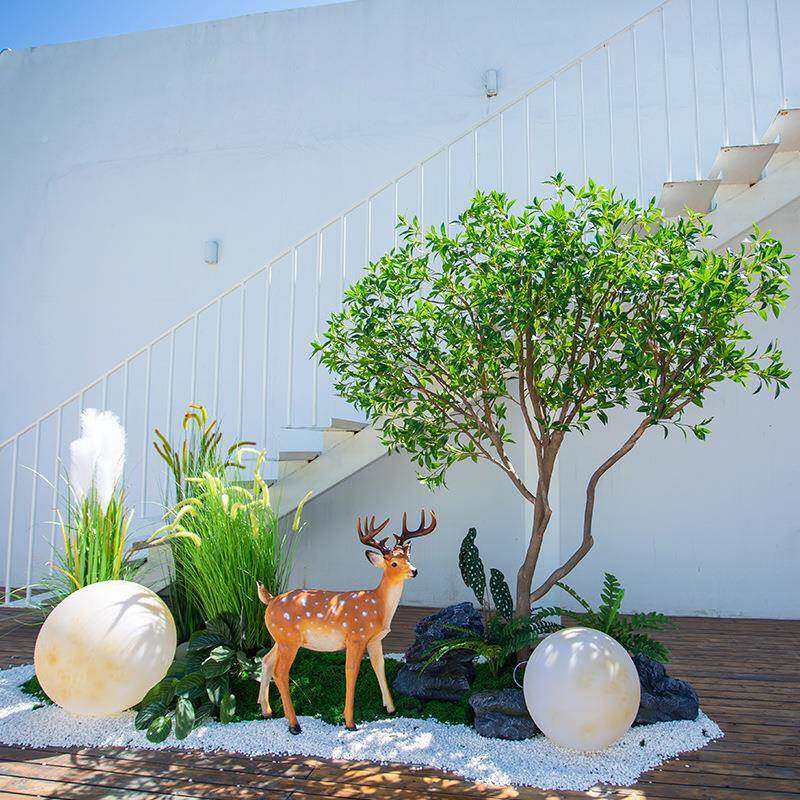 景马醉木仿真绿树植假植物室TED内设计橱窗装饰大型造落地景观仿 - 图0