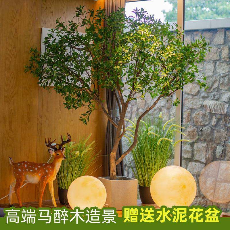 景马醉木仿真绿树植假植物室TED内设计橱窗装饰大型造落地景观仿 - 图1