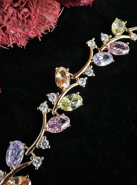 简约铜锆石手链新款欧美风格时尚潮人跨境配饰女士创意款手环