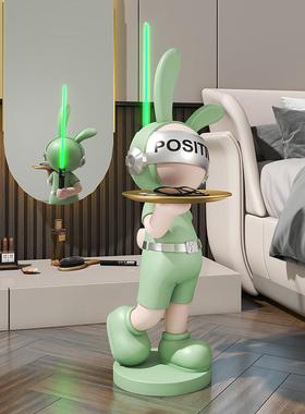 方家居落科地技光剑兔盘托摆件电视RKD5532柜旁边办公室装饰益品