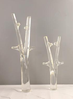 1686欧式件轻奢几何居树脂树杈桌面摆玄关书房卧室电视处柜售楼家