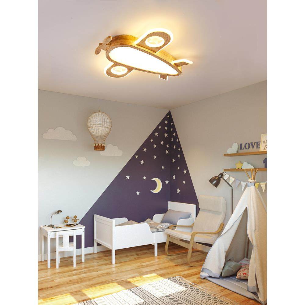 儿童飞房卡通实机灯全光谱护眼卧室吊灯日式478木男孩女孩间吸房,淘宝优惠券,粉丝福利购,淘宝优惠卷