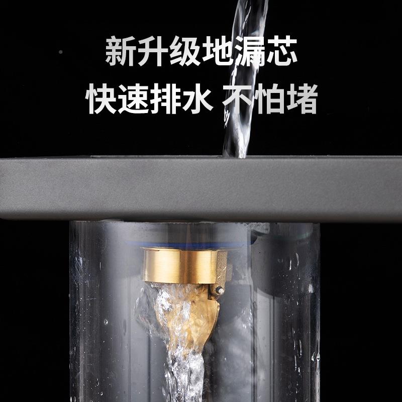 双水孔地漏双DEI长条形不锈排钢排304防臭地漏大量加长方形水槽排 - 图2