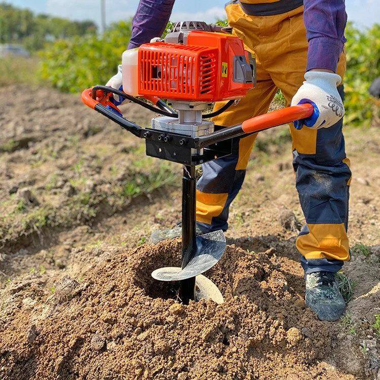 栽树种树挖坑机 大棚围栏立柱钻孔机 大功率汽油地钻挖坑机 - 图0