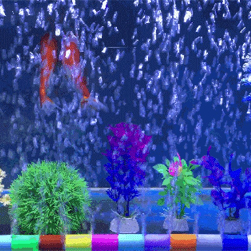 鱼缸水族箱造景氧气泵彩色气泡条气石彩色组合气条砂条出气头水帘 - 图0