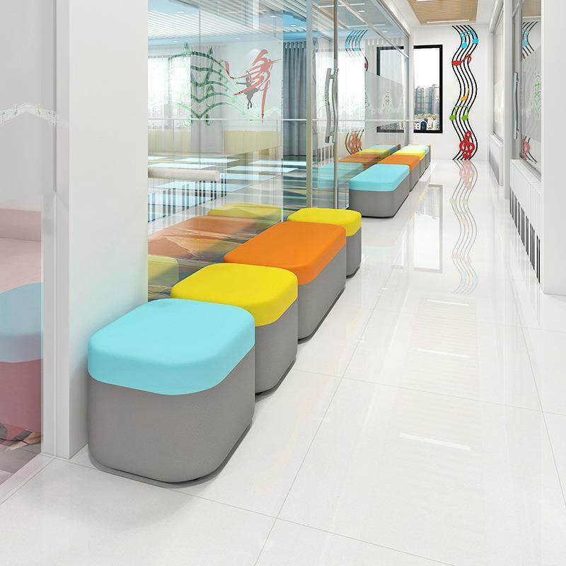 简约现代培训班机构早教中心个性创意服装店大卖场异形长条凳沙发,淘宝优惠券,粉丝福利购,淘宝优惠卷