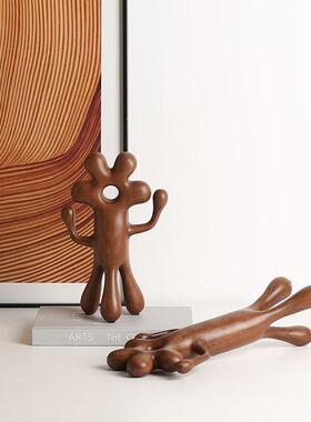 极简原木风象木人抽花树FC-SZ240脂摆件样间电柜儿童房板桌面趣味