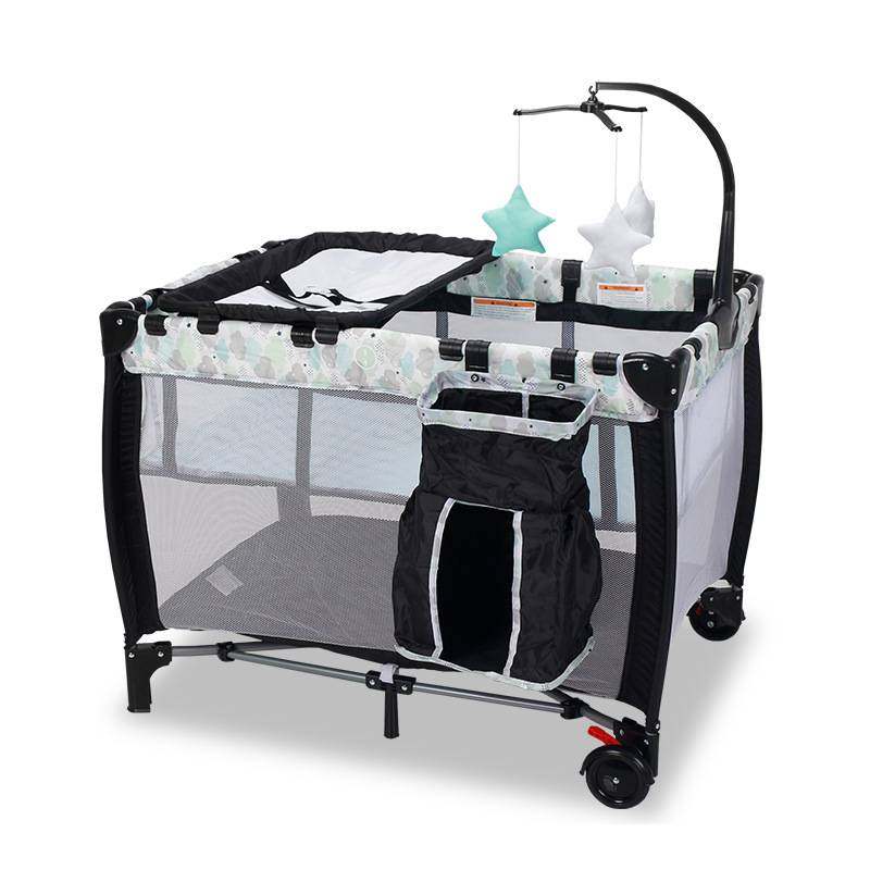 跨境热销折叠婴儿床多功能婴儿床双层换尿布台可移动便携式婴儿床,淘宝优惠券,粉丝福利购,淘宝优惠卷