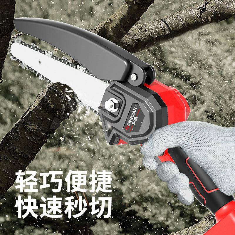 航4寸迷你单手典锯果电树修枝锯户外园林充伐木锂电ONA锯电动链电 - 图2