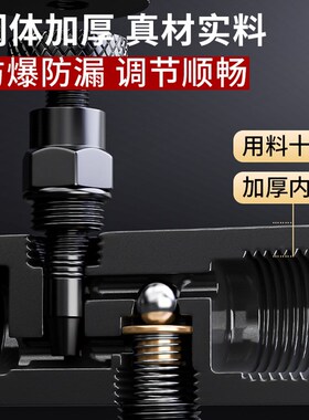 液压节流阀单向管式调节阀流量控制阀油管液体调速阀KC-02/03/04
