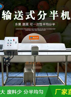 赣云自动大型瓜果切半机多功能冬瓜南瓜分半机无刀化全套加工设备