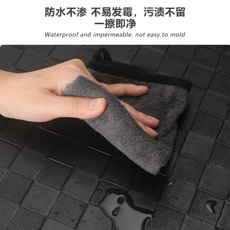 PU leather thickened anti-slip and oil-proof kitchen floor mat