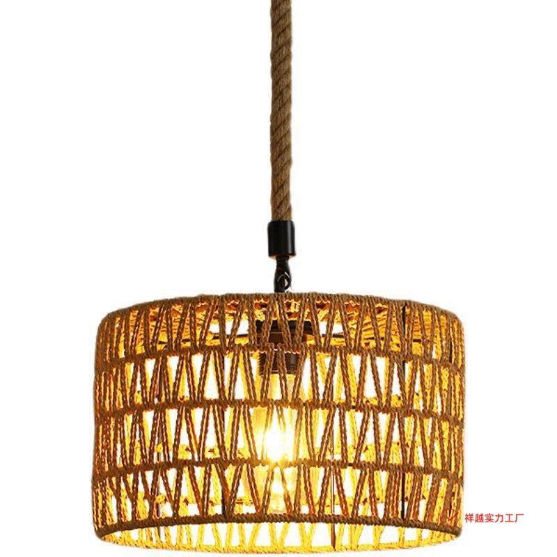 麻绳风复古吊灯741业铁艺餐厅酒吧服烤装烧店复古装饰工店铺商用,淘宝优惠券,粉丝福利购,淘宝优惠卷