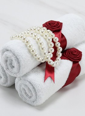 样板间卫生间摆件毛巾项链套装组合瓷砖店卫浴展厅样板房软装饰品