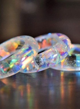 透明树脂戒指,透明树脂首饰,叠戴戒指,树脂首饰戒指,环保戒指