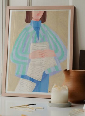 莫奈油画美式客厅装饰画法v式沙发背景墙组合挂画简美饭厅小众壁