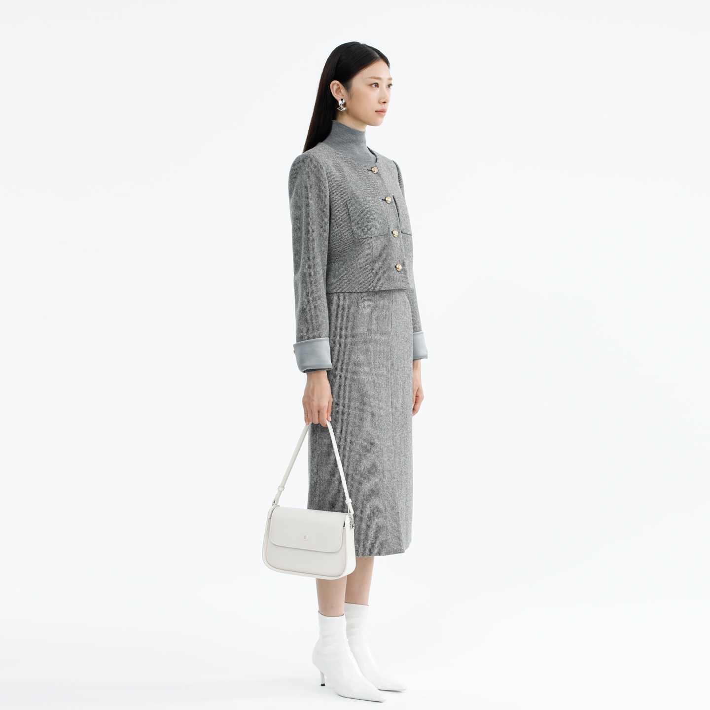 卡莉朵拉上衣C27D7141冬季新款气质时尚百搭显瘦 - 图1