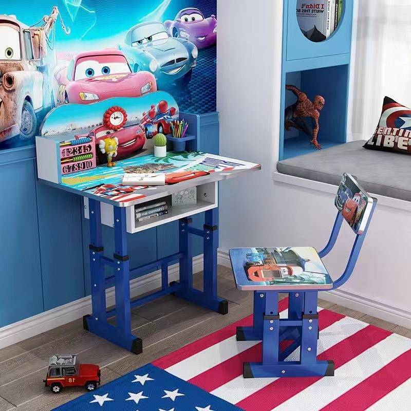 Study table, children's desk, primary school student writing table and chair set, lifting desk, solid wood desk, simple home use