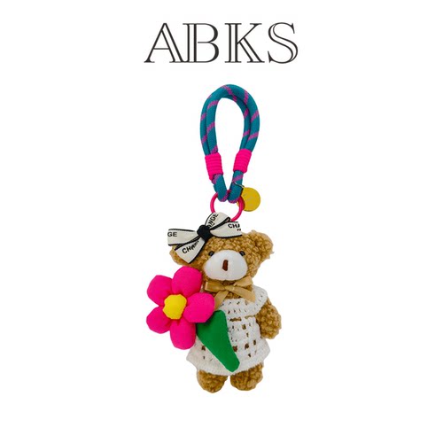 ABKS原创手工包包挂件挂饰毛绒迷你可爱玩偶女款公仔小熊挂件0026 - 图2