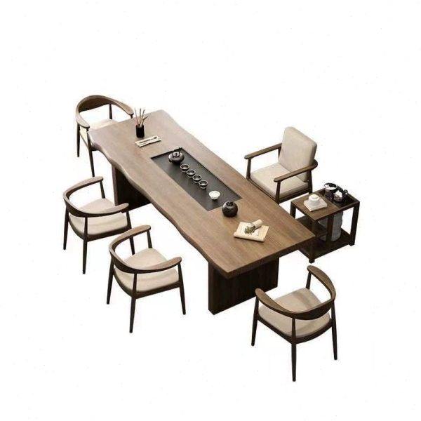 现代实木桌椅组合简约家用办公功夫茶台茶桌茶盘一体泡茶桌泡茶台,淘宝优惠券,粉丝福利购,淘宝优惠卷