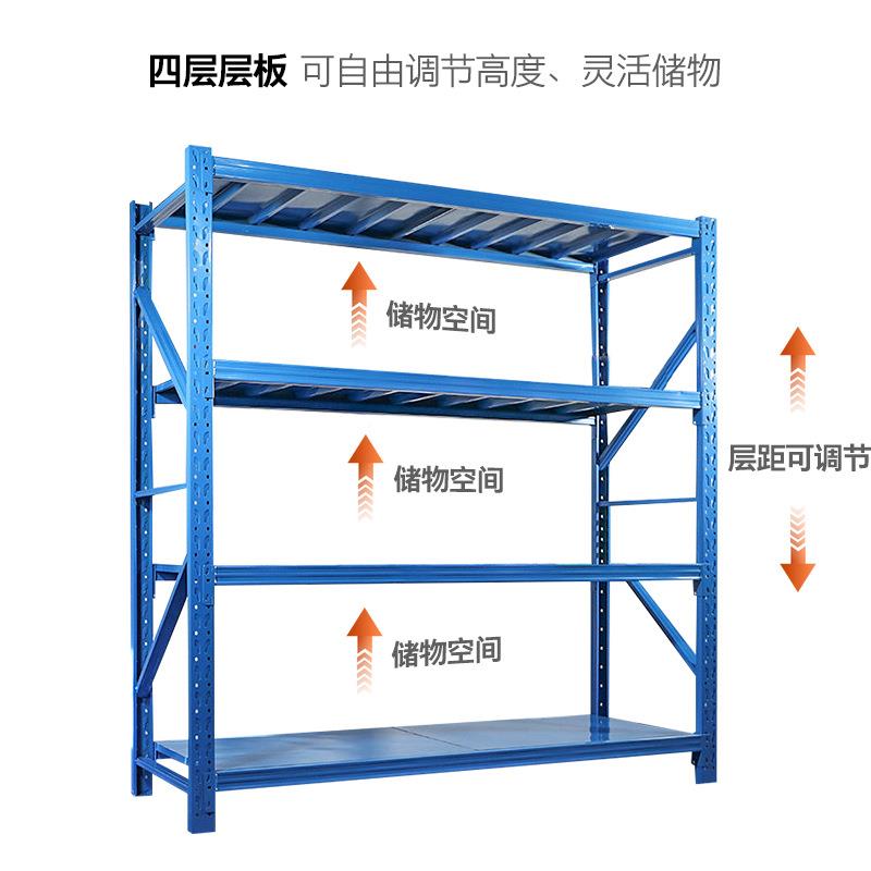 用轻型货架简易储货家架卡接PXX式架地下室收仓纳置物架不锈钢货 - 图3