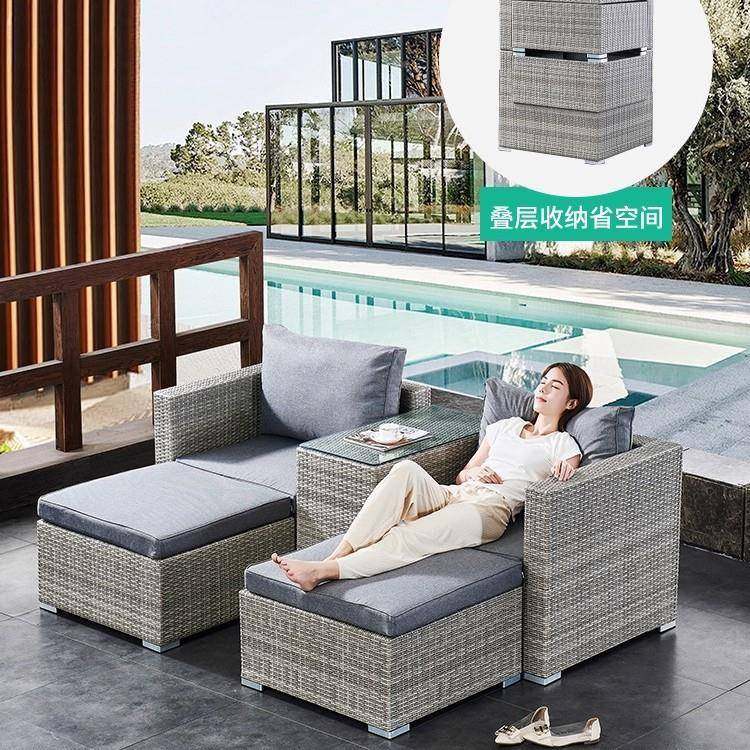 户外藤编沙发茶组合花园阳台216创意藤沙五件套发庭闲院休藤椅几,淘宝优惠券,粉丝福利购,淘宝优惠卷