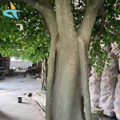 仿橄真榕树大型假树户外饰仿真榄树水泥XPC树室内装包柱树发树财 - 图1