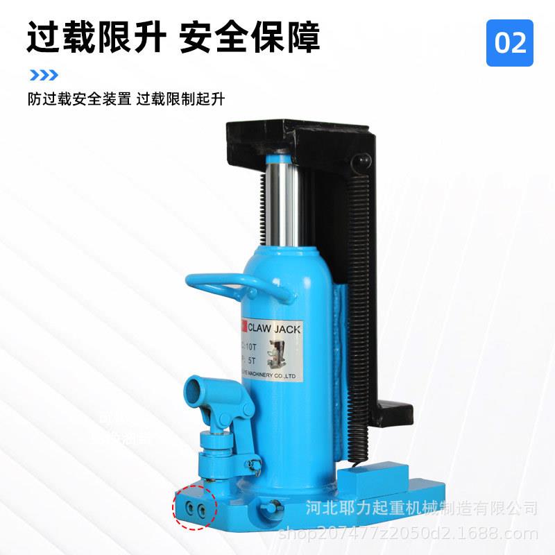 爪式千斤顶手摇鸭嘴式千斤顶起道机5T50T液压千斤顶起重 - 图2
