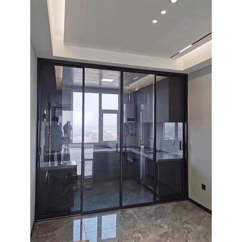 玻璃推拉门移门网红房极窄边框隔断镁台铝钛合金厨阳客396厅钢化,淘宝优惠券,粉丝福利购,淘宝优惠卷