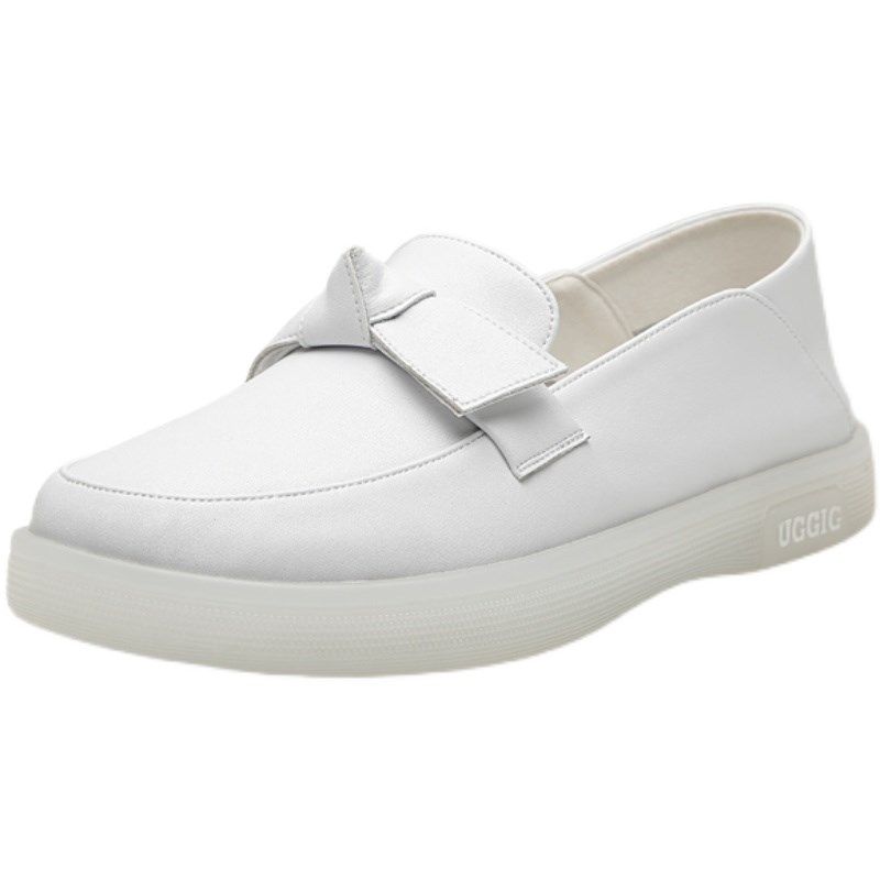 2023新款真皮小白鞋女软底防滑牛筋底休闲百搭套脚护士鞋平底板鞋,淘宝优惠券,粉丝福利购,淘宝优惠卷