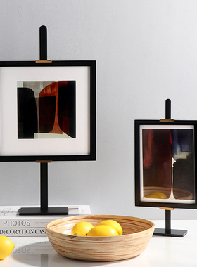 北欧轻奢创意金属画架摆件客厅样板房画画室玄关桌面书房家居饰品