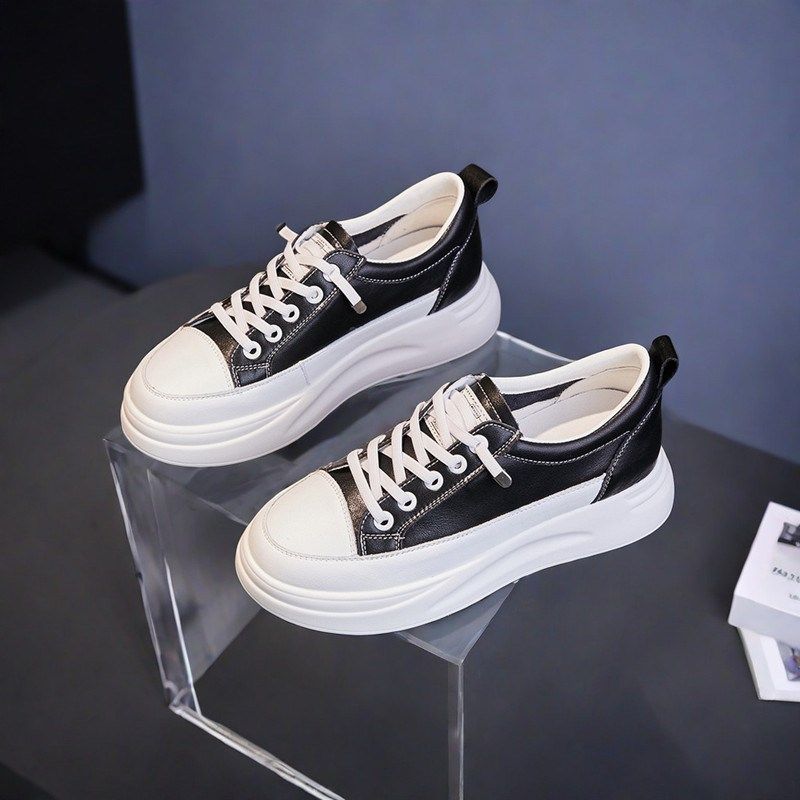 真皮小白鞋女厚底百搭休闲运动鞋板鞋2024新款舒适搭配裙子的鞋子,淘宝优惠券,粉丝福利购,淘宝优惠卷