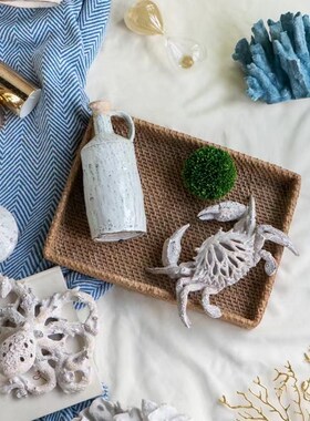 欧式海洋装饰动物鱼摆件样板房书房客厅电视柜桌面软装艺术品摆设