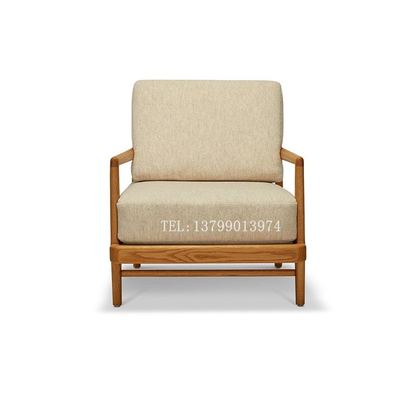 北欧实木沙发椅沙发脚蹬民宿休闲椅凳组合样板房售楼处接待洽谈椅,淘宝优惠券,粉丝福利购,淘宝优惠卷