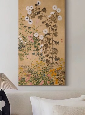 《花语》a轻法式中国风客厅装饰画浮世绘花卉艺术玄关挂画餐厅壁