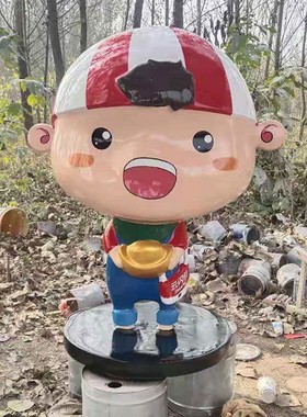 定制少数民族卡通人物雕塑玻z璃钢迎宾雕像定做石膏彩绘订摆件