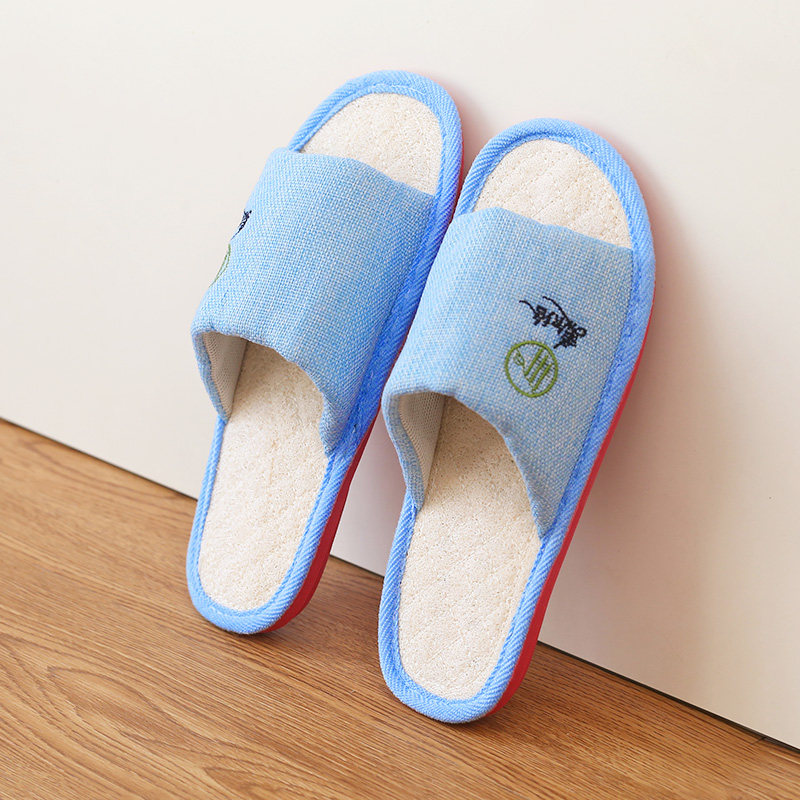 春夏季丝瓜络情侣家居室内木地板静音家用拖鞋男女士厚底防滑凉拖 - 图1