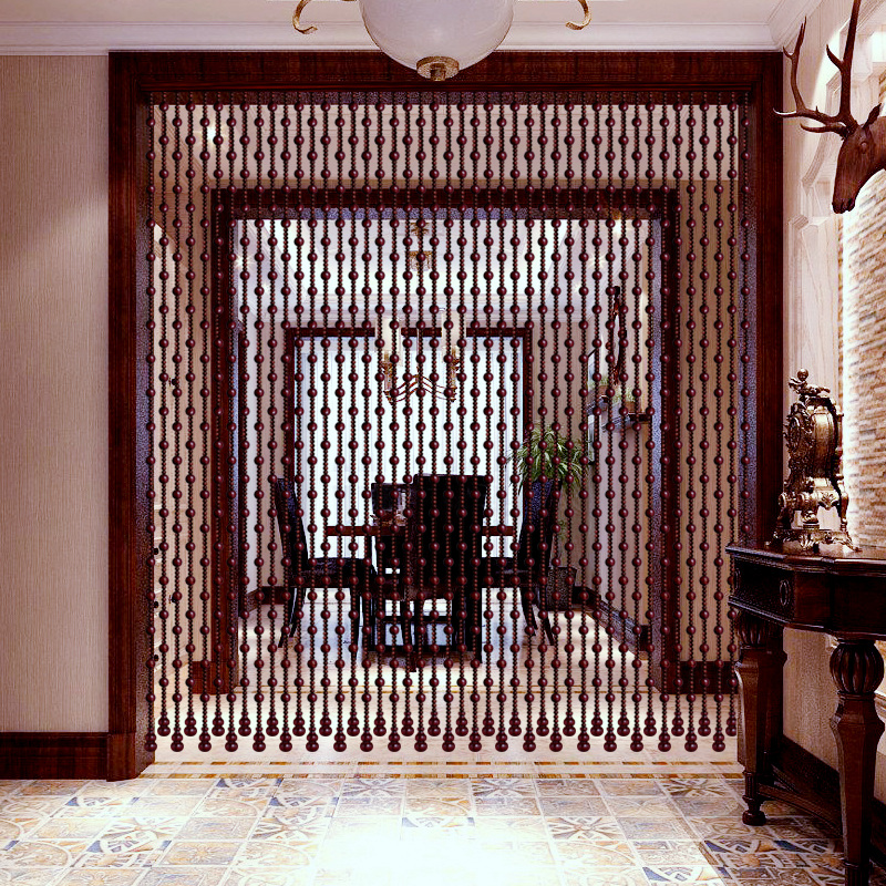 桃木葫芦门帘隔断帘客厅玄关卧室卫生间挡煞帘珠帘挂帘家用免打孔 - 图2