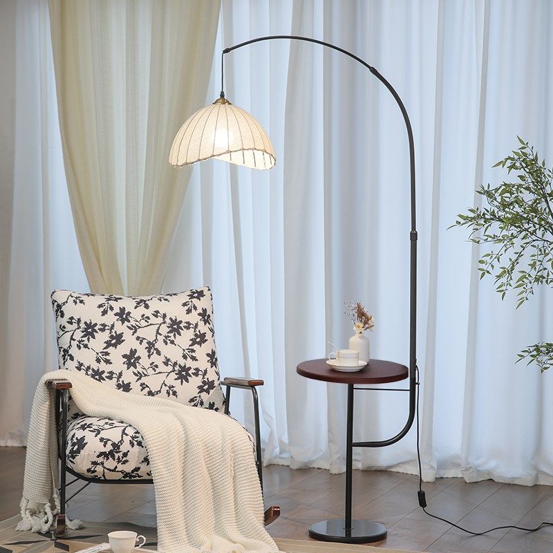 新款钓鱼灯落地灯客厅卧室沙发旁边带茶几法式中古侘寂风氛围台灯,淘宝优惠券,粉丝福利购,淘宝优惠卷