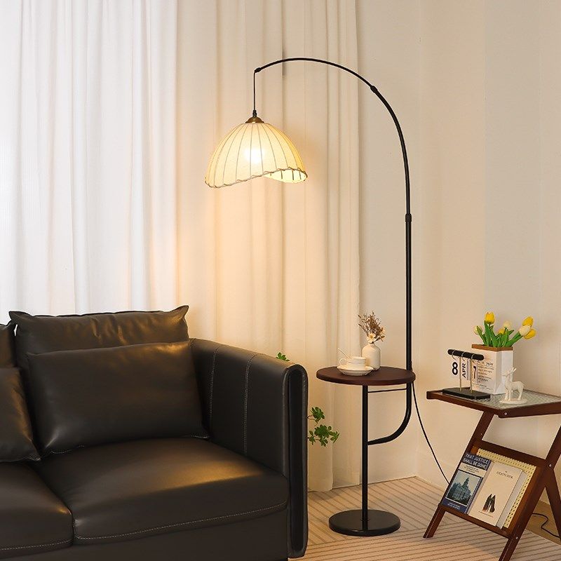 新款钓鱼灯落地灯客厅卧室沙发旁边带茶几法式中古侘寂风氛围台灯,淘宝优惠券,粉丝福利购,淘宝优惠卷