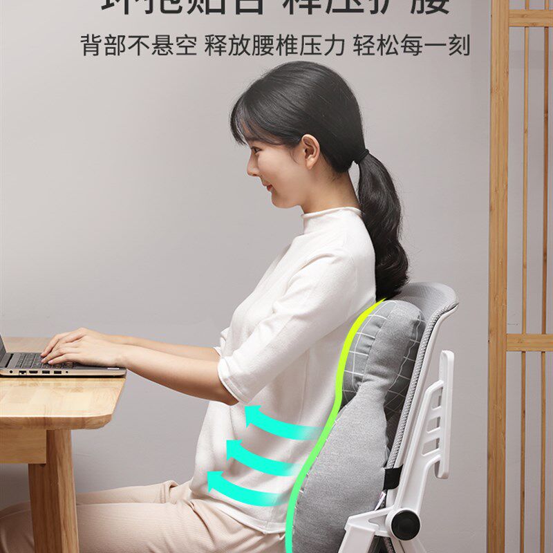 办公室腰靠久坐护腰靠垫夏季孕妇靠枕腰枕宿舍椅子靠背垫薄款腰垫 - 图2