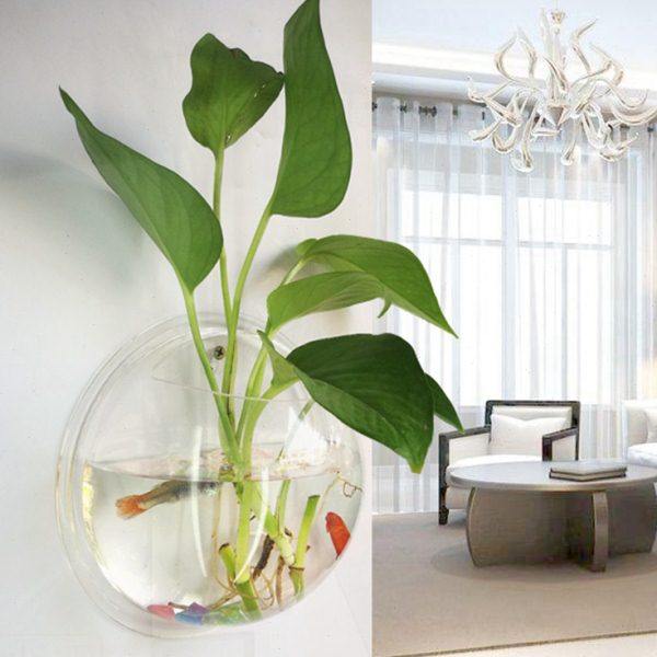 墙饰壁饰壁挂鱼缸花瓶创意家居饰品客厅墙上花盆墙面装饰微景草缸,淘宝优惠券,粉丝福利购,淘宝优惠卷