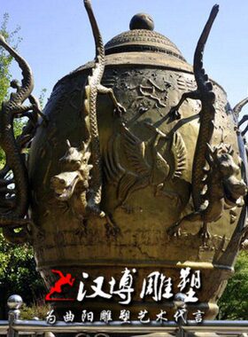 玻璃钢铸铜大型浑天仪铜雕塑校园小区景观雕塑创意摆件地动仪