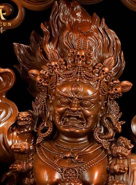 藏村吉祥天母护法家用铜像摆件古铜定制家居客厅用品