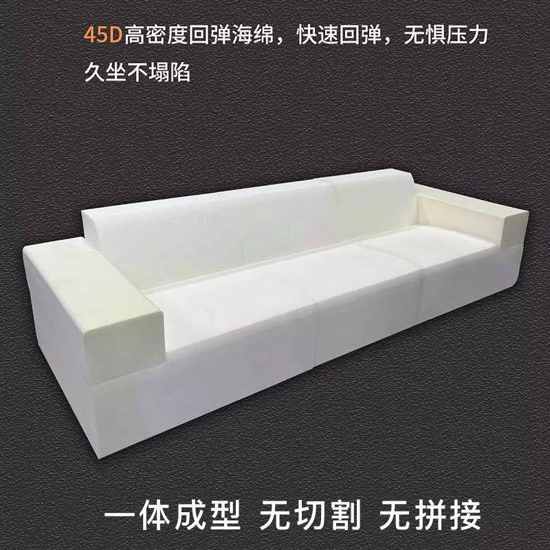 Compressed fabric sofa corduroy small apartment full sponge sofa tofu block straight row sofa