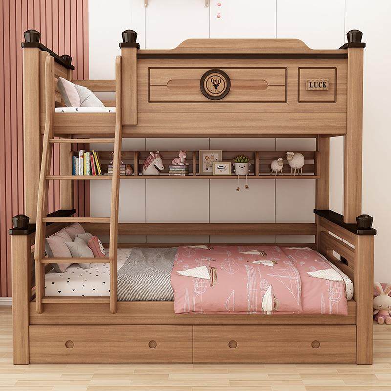 全实木鹅掌楸木上下铺双层床多功能儿童子母高低床小户型床上新品,淘宝优惠券,粉丝福利购,淘宝优惠卷