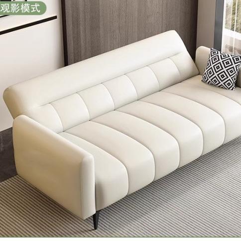 2025 New Fabric Sofa Small Apartment Living Room Cat Scratch Leather Piano Keys Simple Modern Folding Sofa Bed Dual Use